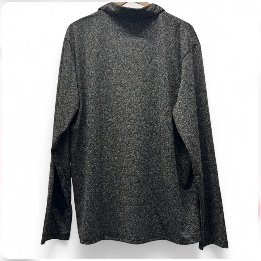 Preppy Lightweight Long Sleeve Golf Polo Shirt Mens 2XL Gray 3 Button NWT - Picture 5 of 8